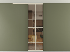 Перегородка Formato вдоль стены на потолок 1 створка