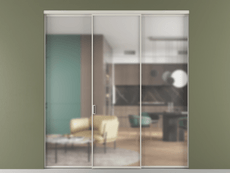 Перегородка Формато внутри проёма 3 створки