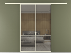 Перегородка Формато вдоль стены 2 створки