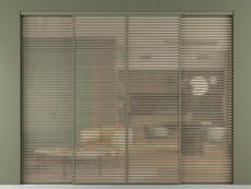 Перегородка Formato внутри проёма 4 створки