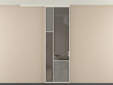 Перегородка Мозаик вдоль стены на потолок 1 створка