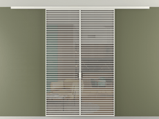 Перегородка Формато вдоль стены на потолок 2 створки