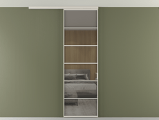 Перегородка Формато вдоль стены на потолок 1 створка