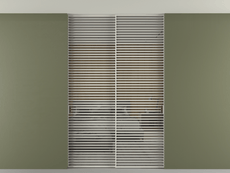 Перегородка Формато внутри проёма скрытое крепление в потолок 2 створки