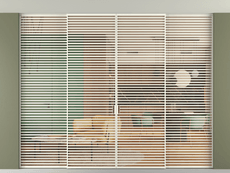 Перегородка Формато внутри проёма скрытое крепление в потолок 4 створки