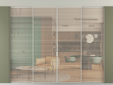 Перегородка Формато внутри проёма скрытое крепление в потолок 4 створки