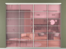 Перегородка Формато внутри проёма 4 створки