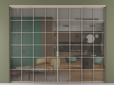 Перегородка Формато внутри проёма 4 створки