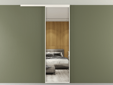 Перегородка Formato вдоль стены на потолок 1 створка