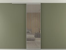 Перегородка Formato вдоль стены на потолок 1 створка