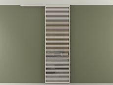 Перегородка Формато вдоль стены на потолок 1 створка