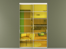 Перегородка Формато внутри проёма 2 створки