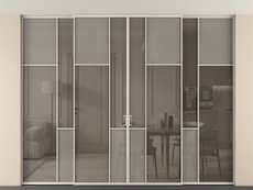 Перегородка Мозаик внутри проёма скрытое крепление в потолок 4 створки