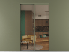 Перегородка Формато внутри проёма 2 створки