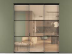 Перегородка Formato внутри проёма 3 створки