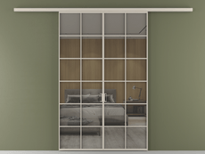 Перегородка Формато вдоль стены 2 створки