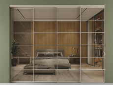 Перегородка Формато внутри проёма 4 створки с синхронным механизмом