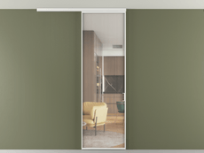 Перегородка Формато вдоль стены на потолок 1 створка