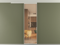 Перегородка Формато вдоль стены на потолок 1 створка