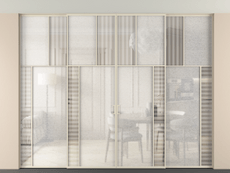 Перегородка Мозаик внутри проёма скрытое крепление в потолок 4 створки