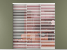 Перегородка Formato внутри проёма 3 створки с синхронным механизмом