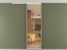 Перегородка Formato вдоль стены на потолок 1 створка