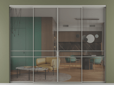 Перегородка Формато внутри проёма 4 створки