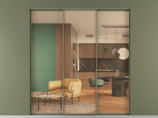 Перегородка Formato внутри проёма 3 створки