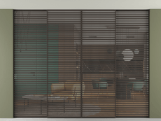 Перегородка Формато внутри проёма скрытое крепление в потолок 4 створки