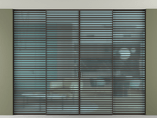 Перегородка Формато внутри проёма скрытое крепление в потолок 4 створки