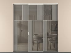 Перегородка Mosaic внутри проёма 3 створки