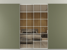 Перегородка Формато внутри проёма скрытое крепление в потолок 2 створки