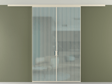 Перегородка Формато вдоль стены на потолок 2 створки