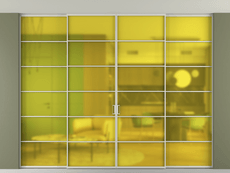 Перегородка Formato внутри проёма скрытое крепление в потолок 4 створки