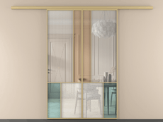 Перегородка Мозаик вдоль стены 2 створки