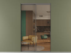 Перегородка Formato внутри проёма 2 створки