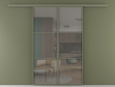 Перегородка Formato вдоль стены 2 створки