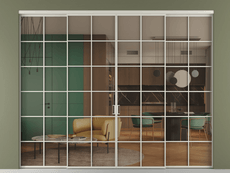 Перегородка Формато внутри проёма 4 створки