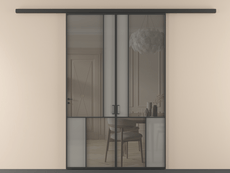 Перегородка Mosaic вдоль стены двустворчатая