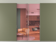 Перегородка Формато внутри проёма скрытое крепление в потолок 2 створки