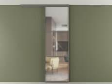 Перегородка Формато вдоль стены на потолок 1 створка