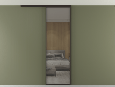 Перегородка Формато вдоль стены на потолок 1 створка