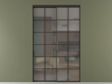 Перегородка Formato внутри проёма 2 створки