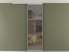 Перегородка Формато вдоль стены на потолок 1 створка