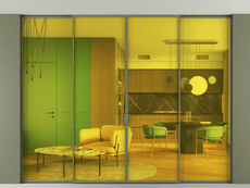 Перегородка Формато внутри проёма скрытое крепление в потолок 4 створки