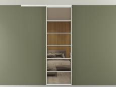 Перегородка Формато вдоль стены на потолок 1 створка