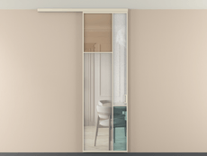 Перегородка Mosaic вдоль стены на потолок одностворчатая