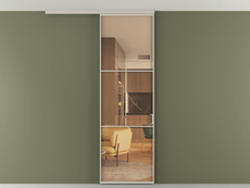 Перегородка Формато вдоль стены на потолок 1 створка