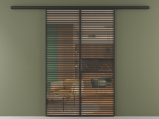 Перегородка Формато вдоль стены 2 створки