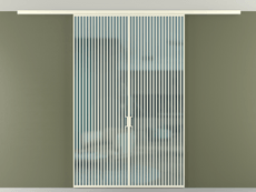 Перегородка Formato вдоль стены на потолок 2 створки